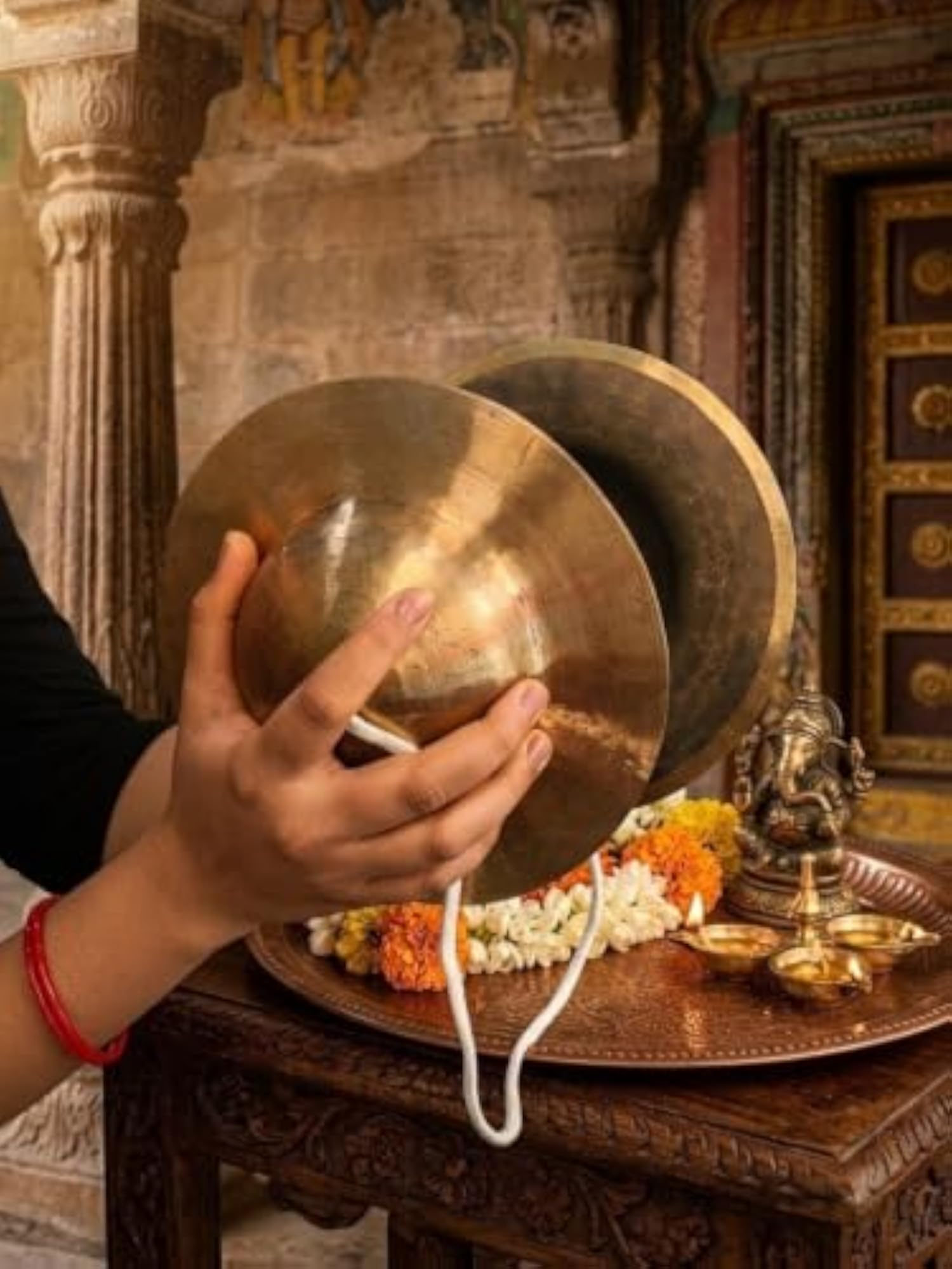 Pure Bronze Jhampa Big Kartal Traditional Hand Cymbals